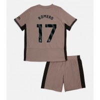 Tottenham Hotspur Cristian Romero #17 3rd trikot Kinder 2023-24 Kurzarm (+ Kurze Hosen)